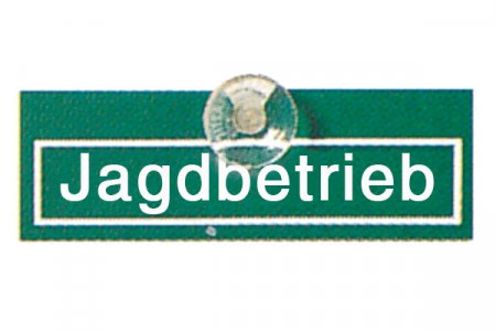 Autoschild Jagdbetrieb